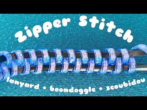 HOW TO MAKE THE ZIPPER STITCH Lanyard, boondoggle, scoubidou