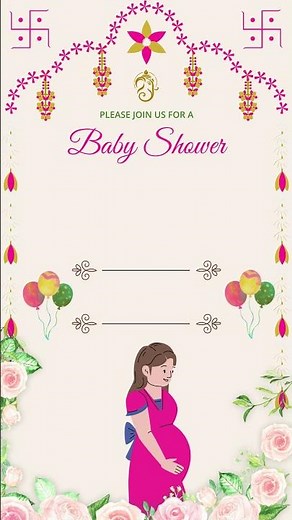 Simple baby shower invitation template