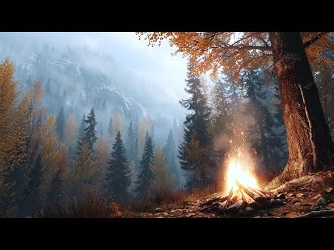 Forest Campfire Sounds 🌲🔥 1 Hour Relaxation, Sleep & Stress Relief
