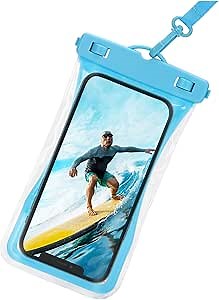 Urbanx Universal Waterproof Phone Pouch Cellphone Dry Bag Case Designed for BLU Advance L5 for All Other Smartphones Up to 7" - Blue