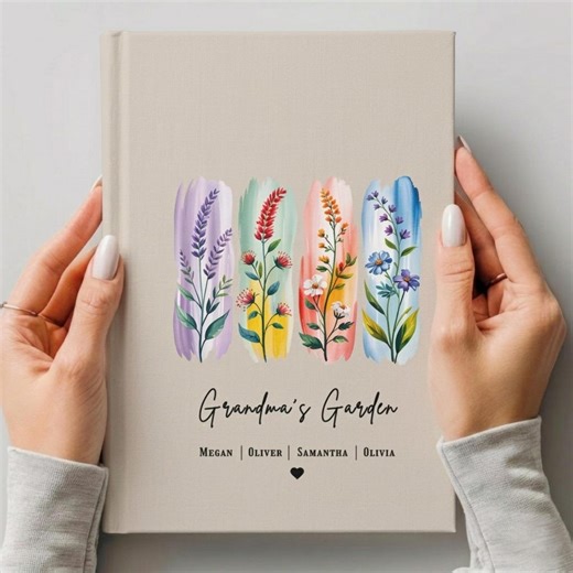 Personalized Grandma's Garden Journal, Grandma From Grandkids, Family Memory Keepsake, Mother's Day Gift for Nana, Grandkids Names Diary. - Etsy