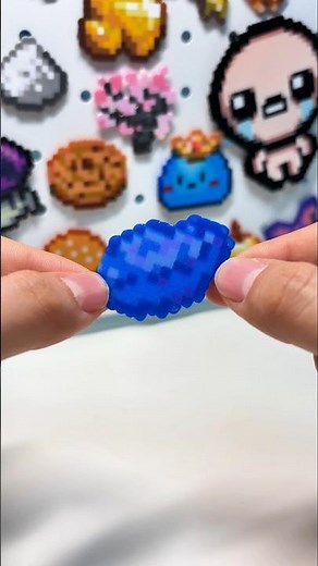 I made a light blue dye for Minecraft using Perler beads.#minecraft #perlerbeads#pixelart #diycrafts