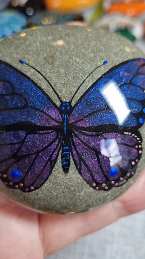 One member of our beautiful butterfly collection, each just for $20. Please message us to purchase, and if you're thrilled, share this post. Thanks. Reference B135. | Spot On Rocks