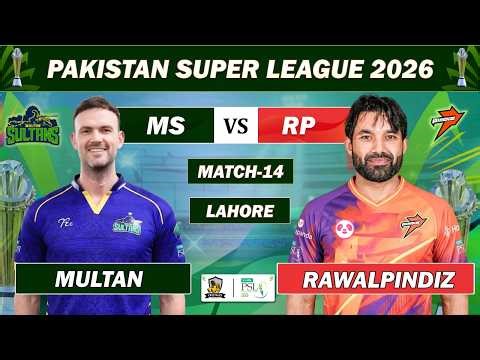 MULTAN SULTANS vs RAWALPINDIZ MATCH 14 LIVE COMMENTARY | PSL 2026 LIVE | MS VS RWP LIVE| MULTAN