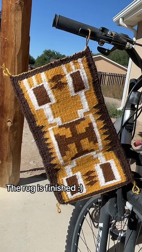 It’s finished! What design next? #navajo #navajoweaving #nativetiktok #fypシ #fyp