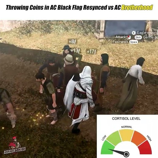 Throwing Coins in AC Black Flag Resynced vs AC Brotherhood... #assassinscreedbrotherhood #gaming