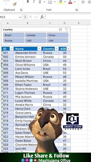 Slicer Filter in Excel 🔥😍 #shorts #excel #exceltricks