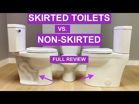 Skirted Toilets vs. Non-Skirted Review. Concealed Trapway and Regular Exposed Trap way Comparison