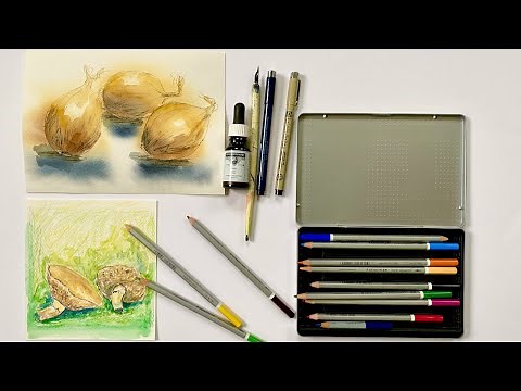 Teil 5, Aquarell malen lernen: weitere Techniken mit Aquarellstiften und Tusche (absolute Anfänger)