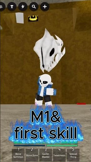 [JJS SkillBuilder]SANS m1&first skill#jjs#skillbuilder#sans#lastbreath#undertale
