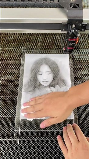 Laser Photo Engraving On Clear Acrylic with #aeonlaser NOVA Super16 | Parameters at the End