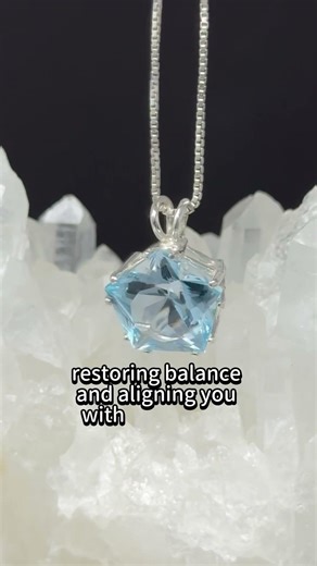 Blue Topaz Star of Venus Set in Sterling Silver #blue #topaz #pendant