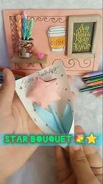 DIY Star bouquet 💐⭐ make with paper#Thecraftyart #star #craft #bouquet #papercraft