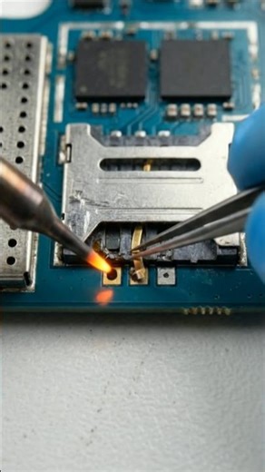 Broken SIM Connector Repair 🔧 | Satisfying Phone Fix #shorts