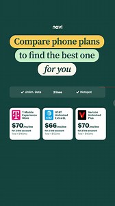Navi is a marketplace where you can compare plans from the top carriers, based upon your needs. | Navi
