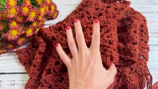 Crochet Pattern, Cozy Lacy Autumn Scarf Easy Crochet Pattern and Video Tutorial, Beginner Friendly, Instant PDF Download - Etsy