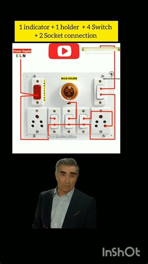 Indicator socket holder switch wiring tutorial #electrical #electrician #electricalwork