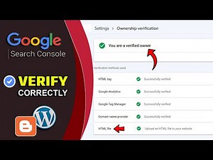 How to Verify blogger.com on Google Search Console 2023 - HTML file Upload blogger