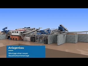 Montage einer Bauschuttsortieranlage
