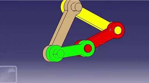 Double Crank mechanism ( 4 bar inversion mechanism ) Animation Video