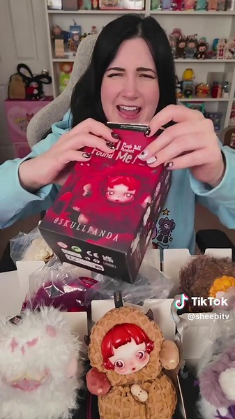 i finally got the new skullpandas! you found me skullpandas 🖤⛓️ #popmart #unboxing #blindbox #skullpanda #youfoundme