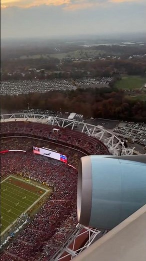 Aerial POV Air Force One over Washington Commanders Northwest Stadium #HTTR #HTTC #RAISEHAIL