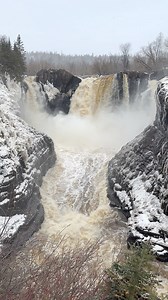 Waterfall season incoming! Witnessing the power of roaring waterfalls along Minnesota’s North Shore during Spring snowmelt is something that needs to be experienced. This waterfall is High Falls, viewed from Grand Portage State Park in Grand Portage, MN, bordering Canada on the other side of the river. | Nathan Klok Photography