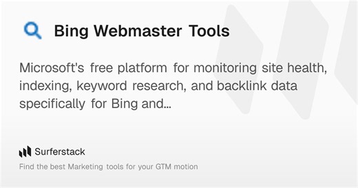 Bing Webmaster Tools: Free SEO tools for Bing search visibility – Surferstack