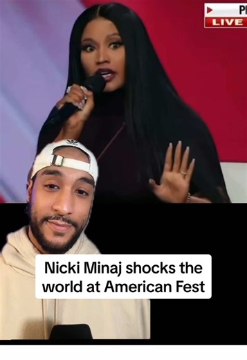 Nicki Minaj makes a special guest appearance at America first 2025 and her fans are crying about it. #nickiminaj #america #trump #christianity