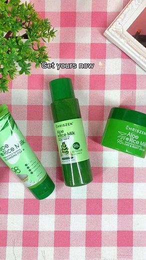 Pamper your skin with our luxurious Aloe Vera & Rice Milk series! ✨ From nourishing cleanser to refreshing toner, and hydrating day & night creams, we've got all you need for a basic skincare routine. Treat yourself or surprise Mom this Mother's Day with these skincare essentials that will leave your skin glowing and feeling rejuvenated #chriszen #chriszenmalaysia #aloevera #ricemilk #skincaremalaysia #guardianmy | Chriszen Official | Facebook