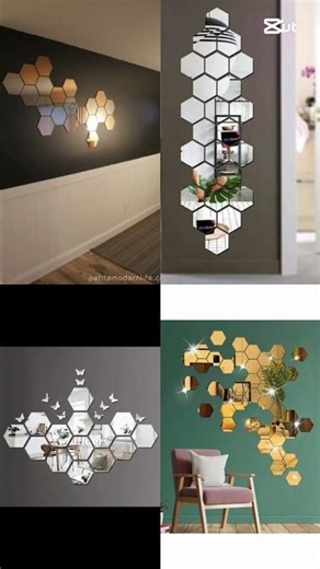 Modern Hexagonal Mirror #walldecor #ideas2026 | Honeycomb #mirrordesign for Living Room & Bedroom