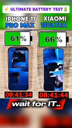 🔋 IPHONE 17 PRO MAX vs 🔋 XIAOMI 15 ULTRA _⚡ ULTIMATE BATTERY DRINK TEST!!