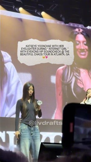 KATSEYE Yoonchae Eyelighter Moment 😂 VIP Soundcheck @ The Beautiful Chaos Tour in Atlanta, GA