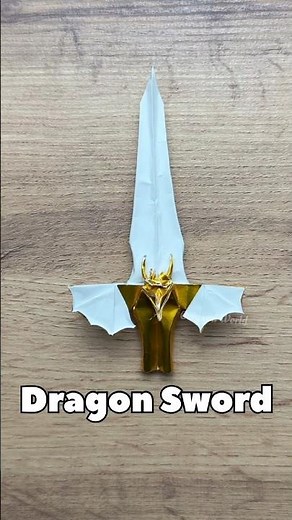 DRAGON SWORD EASY ORIGAMI WORLD TUTORIAL | HOW TO MAKE DRAGON SWORD FROM PAPER | ORIGAMI SWORD EASY