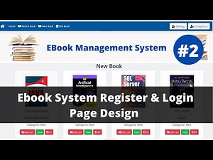 #2 Ebook Java Web Project | Register & login Page Design|Advance Java Web Project using Servlet JSP