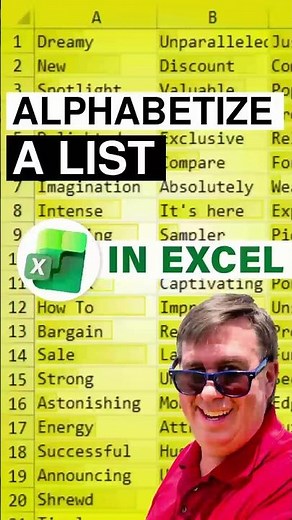 Excel How to Alphabetize a List in Excel