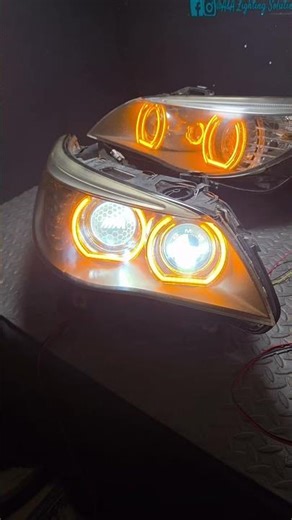 BMW E60 Custom Headlights – Crystal Halos + Projector Retrofit 🔥