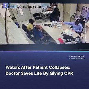 In a video gaining traction on social media, a doctor is seen saving the life of a man who suddenly fell unconscious. The incident took place in Maharashtra's Kolhapur, according to the description of the video posted by several users on Twitter, including Rajya Sabha MP Dhananjay Mahadik. The man suddenly starts losing consciousness, lightly tapping the table in front of him to alert the doctor. The health expert immediately sprung into action, saving the man's life. #maharashtra #kolhapur #dha