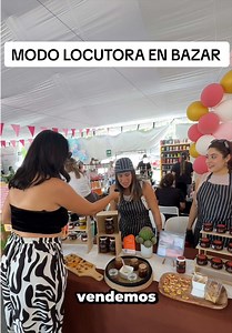 Modo locutora en bazar: Andy Alducin muestra su buen humor