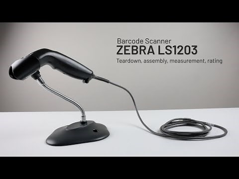 Barcode Scanner ZEBRA LS1203 Teardown, assembly, measurement, rating | ENG