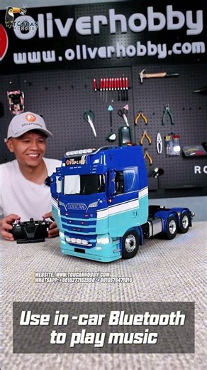 Custom 1/14 770S 6X6 tractor truck comes upgraded with a full functional central control screen.#rc