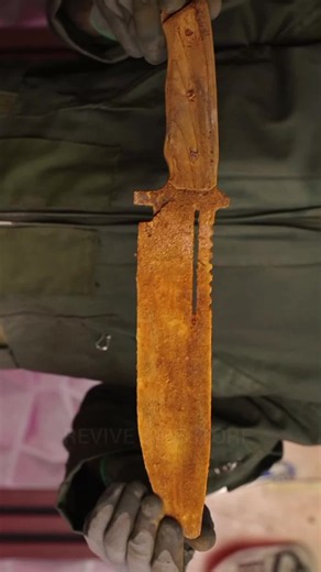 The Most Satisfying Cleaning of a Rusted Knife (Restoration) #restoration #restore #rust #asmr #satisfying