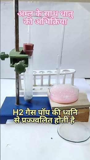 Reaction of Metal with Acid | Class 10th | Science| hydrogen gas test| displacement reaction
