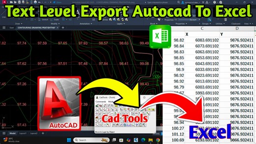 How To Export Spot Elevation In Autocad || How To Export Contour Elevation In AutoCAD | Survey Civil Rakesh