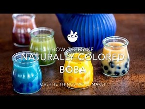How to Make Naturally Colored Boba (Black Tapioca Pearls and other Colors)