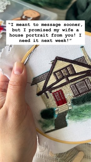 Sarah’s Stitches on Instagram: "I have actually had a few requests like this! Sorry folks…embroidered commissions take TIME! Like 20-40 hours of stitching, and I can only do 3 hours a day max due to neck and hand issues. I am excited to bring commissions back this year though! I plan to post my first listing in February, and will keep you posted on the details 🤍 #embroideryart #commissionart #slowart #handembroidery #fiberart"