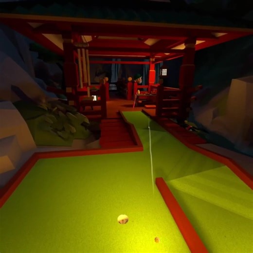 Walkabout Mini Golf, Cherry Blossom Hard, Hole 1, Hole in 1.