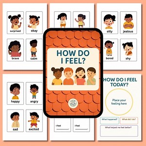 Emotion Flashcards for Kids | Printable Feelings Cards & Social Emotional Learning PDF - Etsy