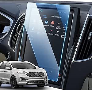 12 inch Screen Protector for 2025 2024-2021 Ford Edge SE/SEL/ST-Line/Titanium/ST Touchscreen, HD Clear, High Sensitivity, 9H Tempered Glass Car Navigation Screen Protector