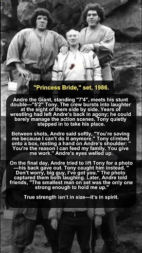 "The Giant and His Double" #Inspiration #FilmHistory #AndreTheGiant #Kindness #Motivation